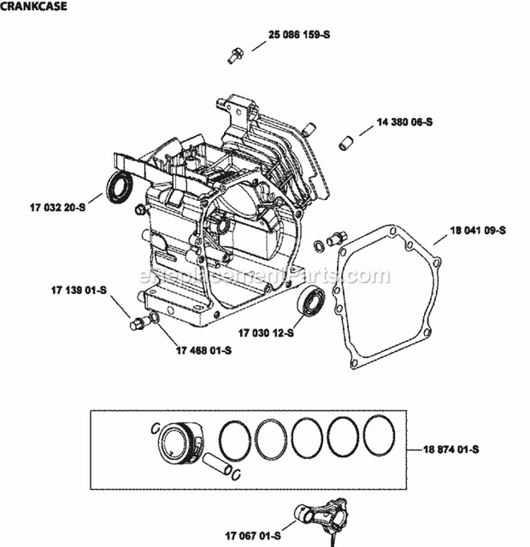 Page C Diagram and Parts List for SH265-3056  Kohler Engine