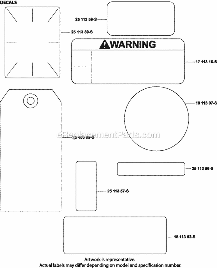 Page E Diagram and Parts List for SH265-3056  Kohler Engine
