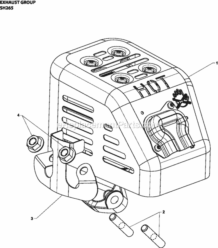 Page G Diagram and Parts List for SH265-1011  Kohler Engine