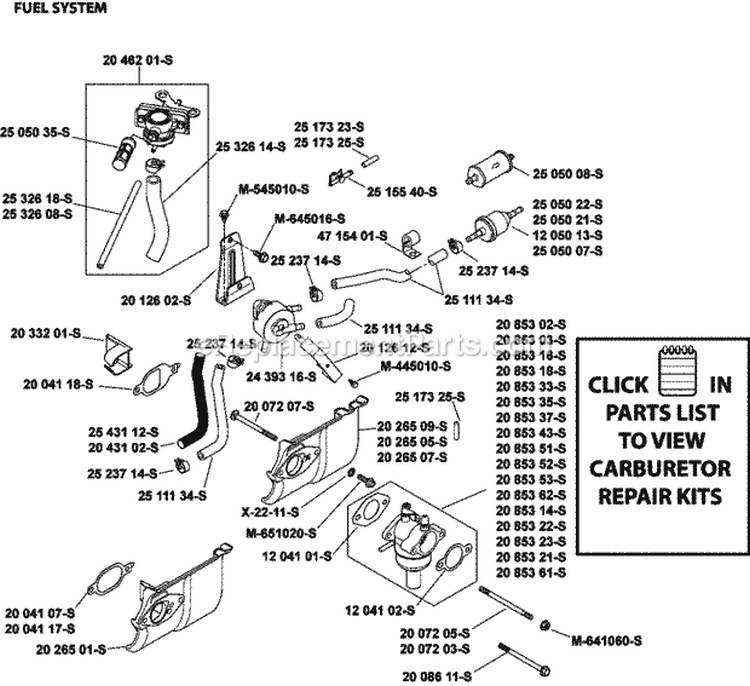 Page G Diagram and Parts List for SV470-0200  Kohler Engine