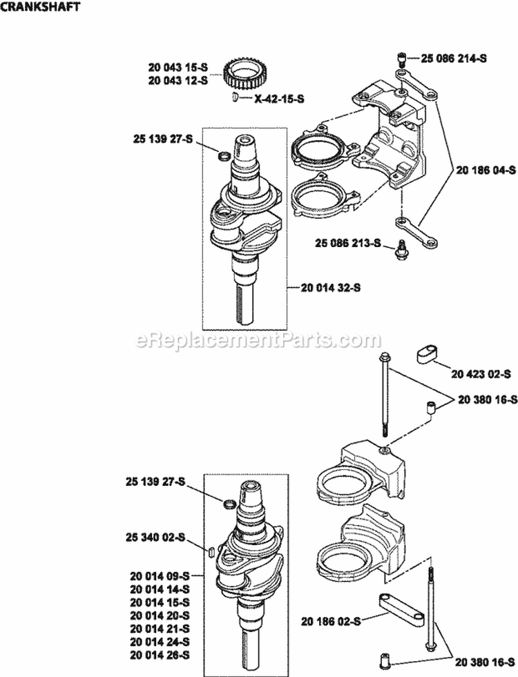 Page D Diagram and Parts List for SV530-0020  Kohler Engine
