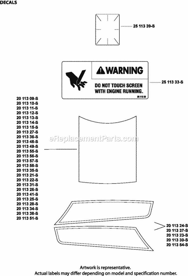 Page F Diagram and Parts List for SV540-0210  Kohler Engine