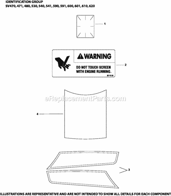 Identification_Group_12-20-66_Sv470-620 Diagram and Parts List for SV541-3213  Kohler Engine