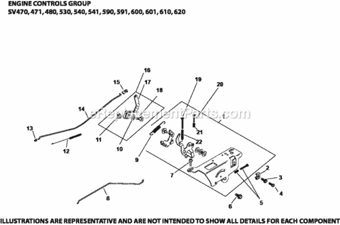 Engine_Controls_9-20-11_Sv470-620 Diagram and Parts List for SV541-3214  Kohler Engine