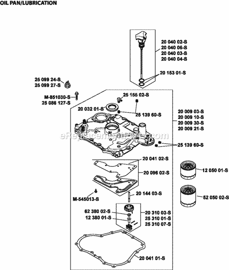 Page K Diagram and Parts List for SV590-0017  Kohler Engine