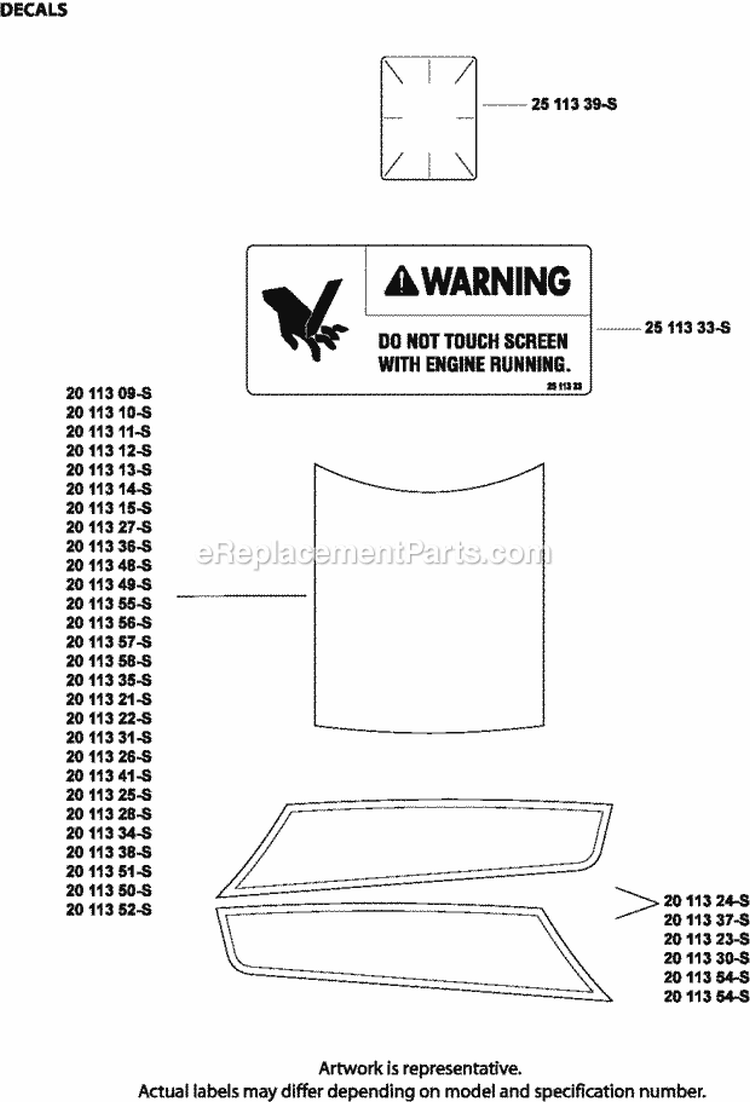 Page E Diagram and Parts List for SV590-0221  Kohler Engine