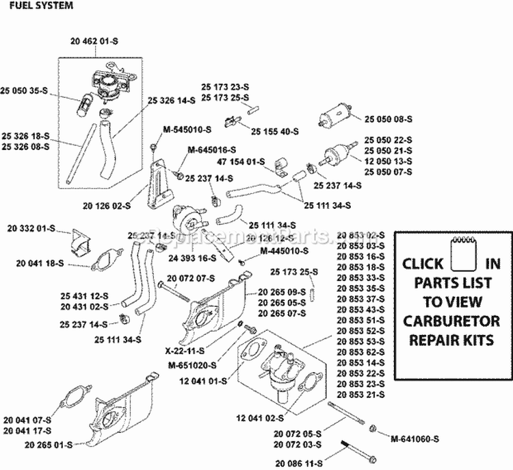 Page P Diagram and Parts List for SV600-0009  Kohler Engine