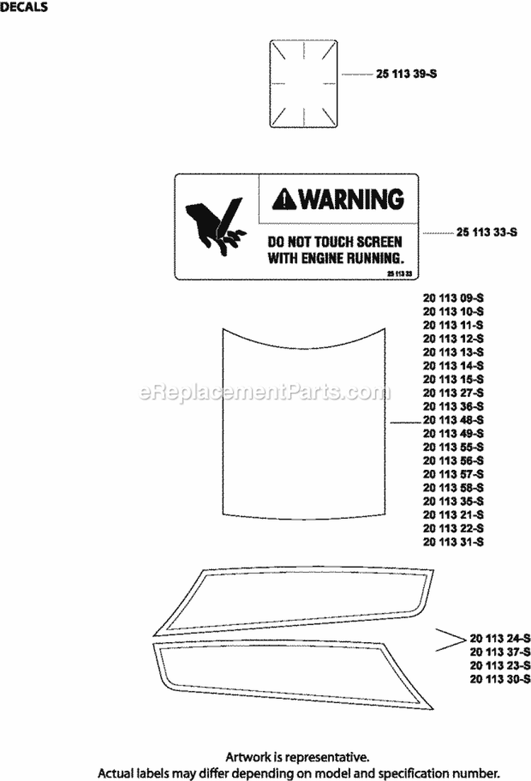 Page E Diagram and Parts List for SV590-0017  Kohler Engine