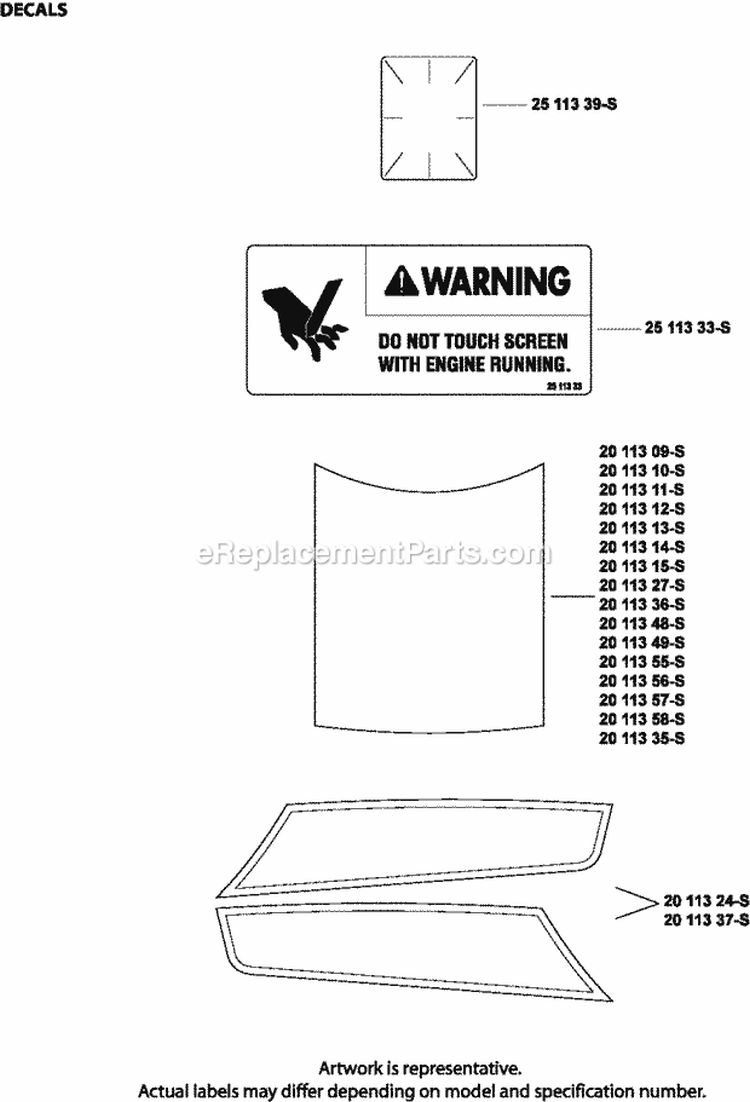 Page E Diagram and Parts List for SV610-0021  Kohler Engine