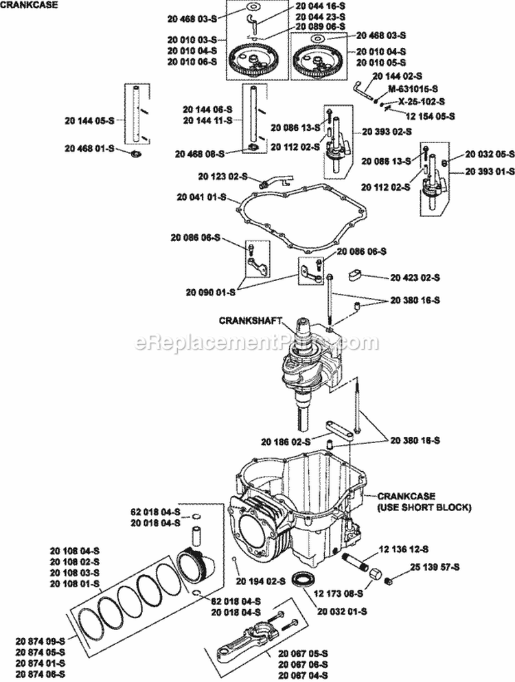 Page C Diagram and Parts List for SV470-0001  Kohler Engine