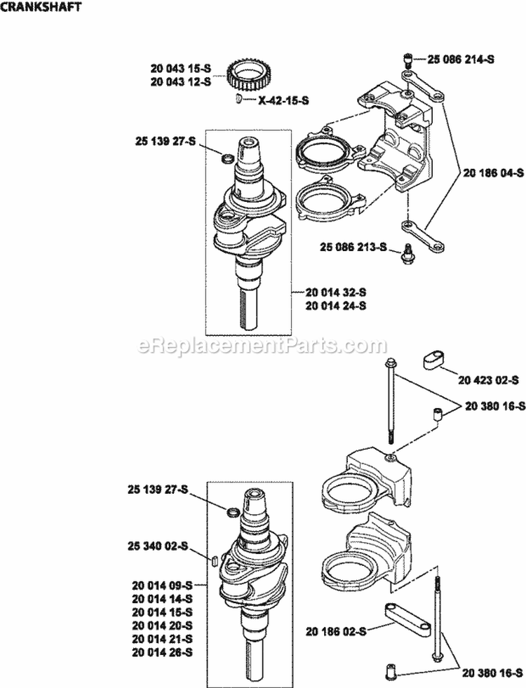 Page D Diagram and Parts List for SV470-0001  Kohler Engine