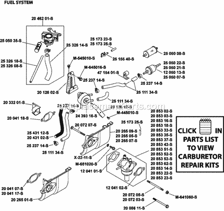 Page G Diagram and Parts List for SV470-0001  Kohler Engine