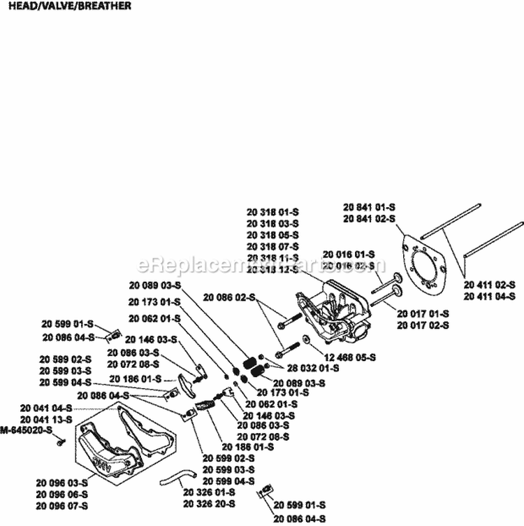 Page H Diagram and Parts List for SV470-0001  Kohler Engine
