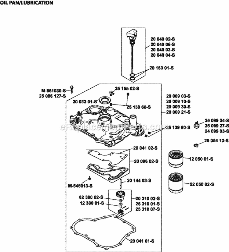 Page K Diagram and Parts List for SV470-0213  Kohler Engine