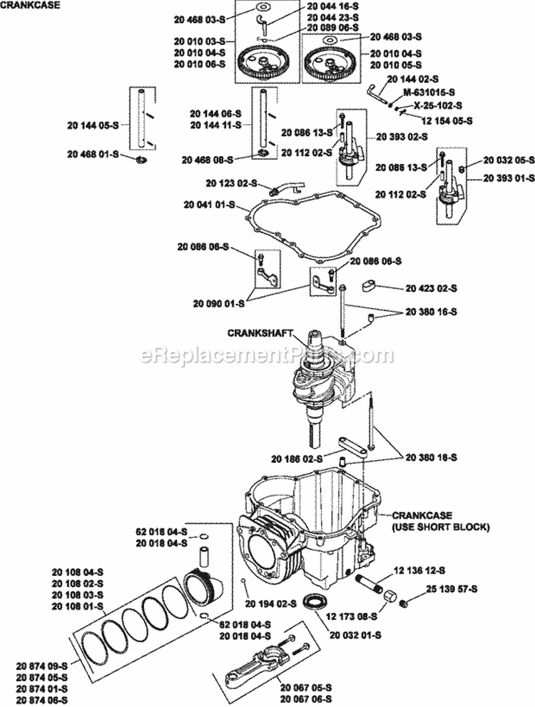 Page C Diagram and Parts List for SV620-3213  Kohler Engine