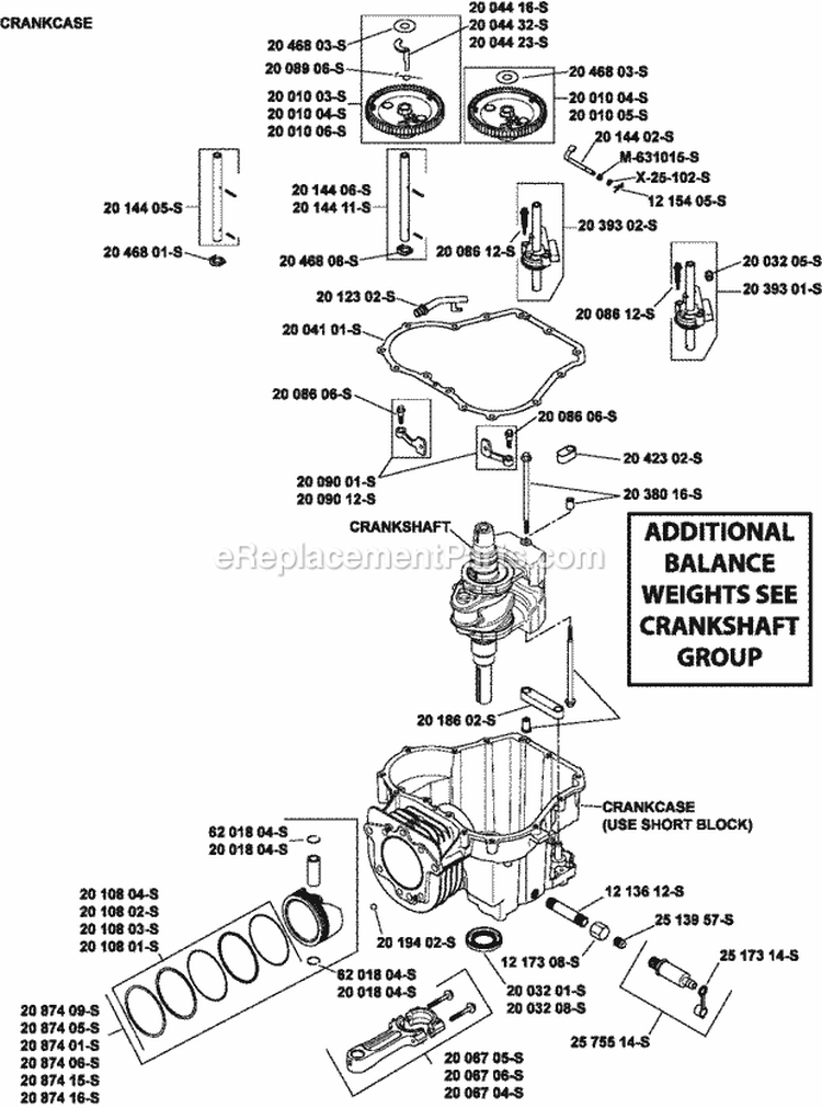 Page D Diagram and Parts List for SV610-3213  Kohler Engine