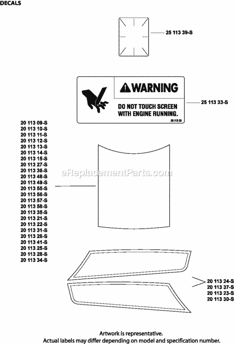 Page E Diagram and Parts List for SV530-0023  Kohler Engine