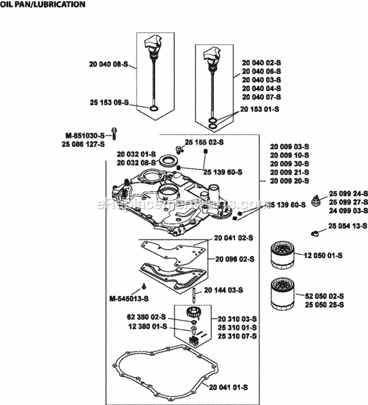 Page J Diagram and Parts List for SV470-3211  Kohler Engine