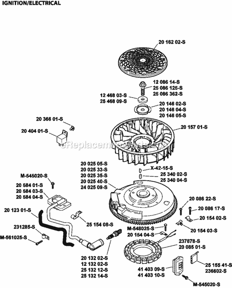 Page I Diagram and Parts List for SV470-3211  Kohler Engine