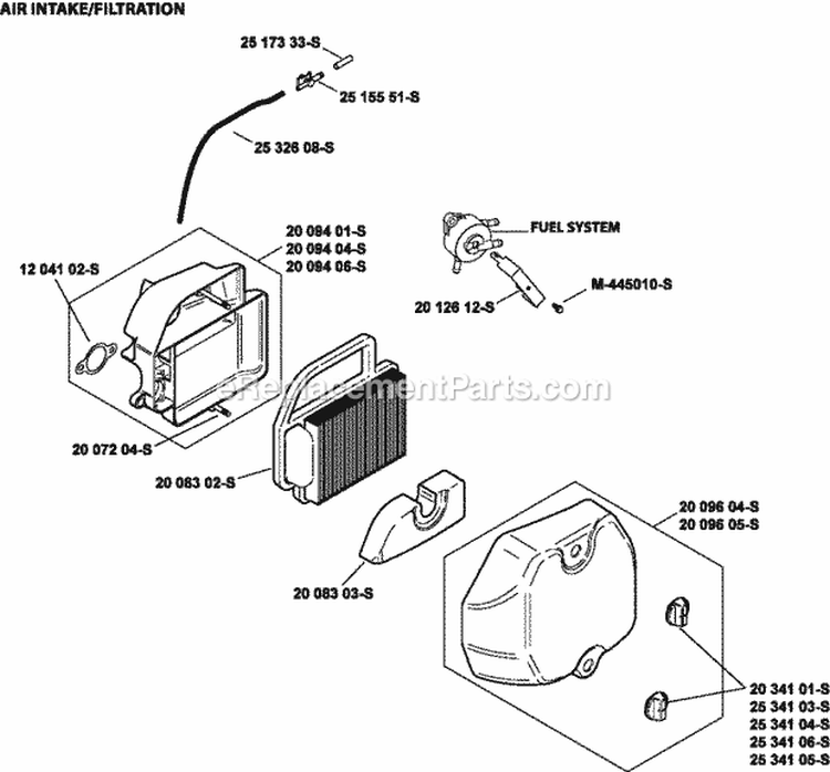 Page A Diagram and Parts List for SV470-3211  Kohler Engine