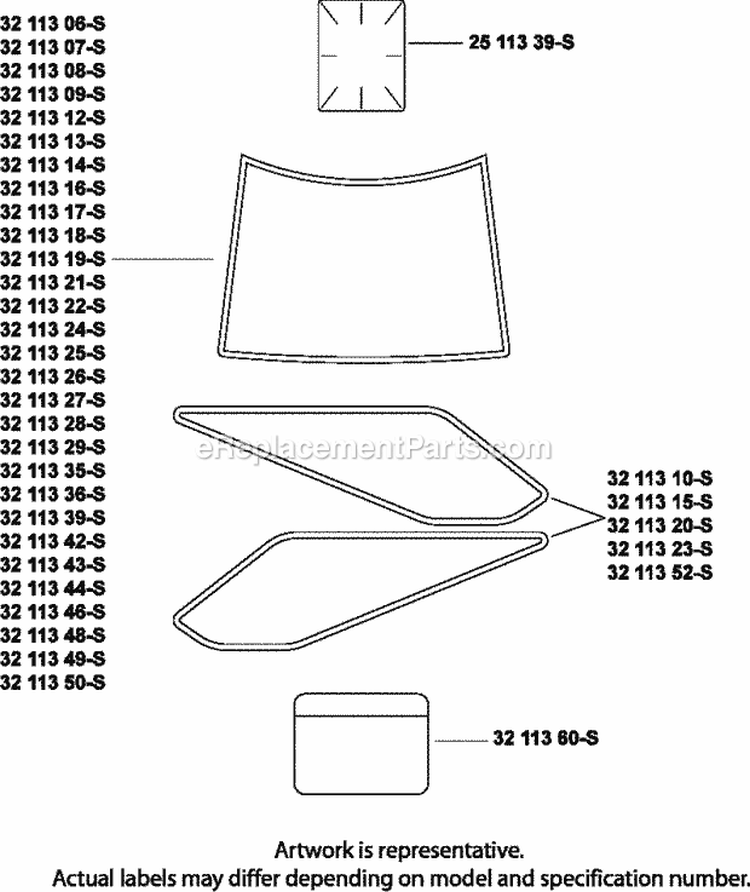 Page H Diagram and Parts List for SV725-0011  Kohler Engine