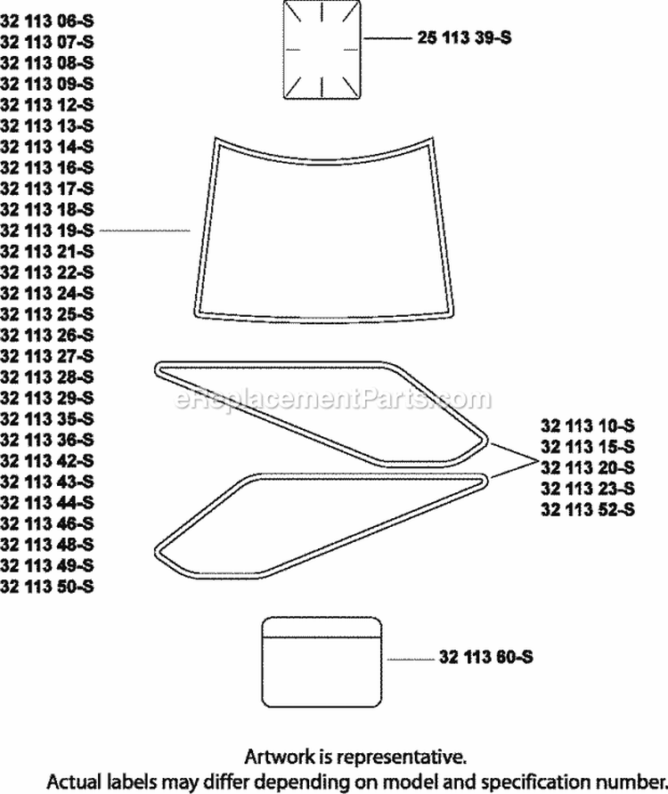 Page H Diagram and Parts List for SV810-0001  Kohler Engine