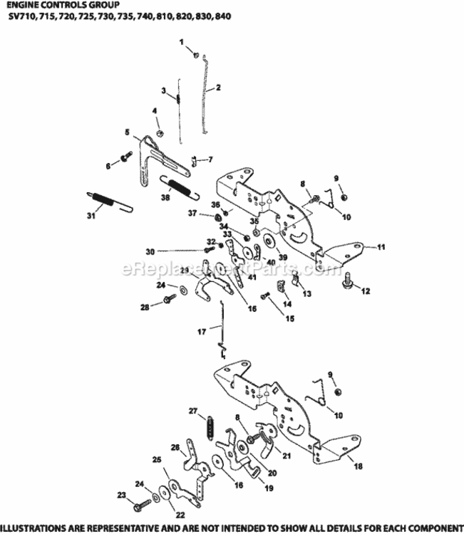 Engine_Controls_Group_9-32-1_Sv710-840 Diagram and Parts List for SV830-3020  Kohler Engine