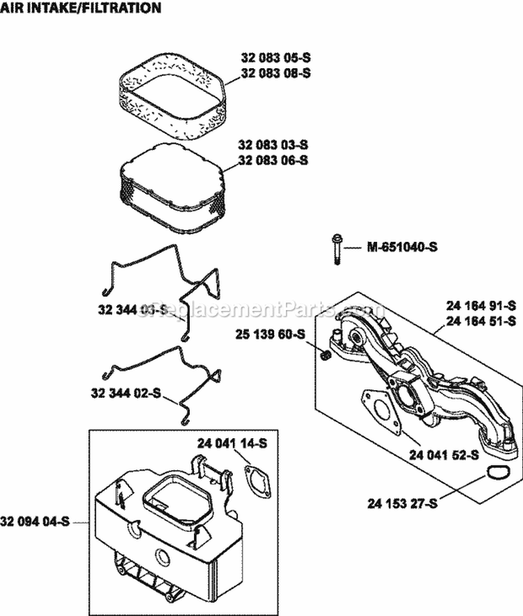 Page B Diagram and Parts List for SV840-3012  Kohler Engine