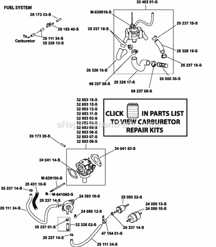 Page G Diagram and Parts List for SV715-0001  Kohler Engine