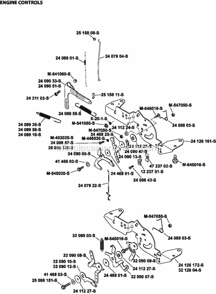 Page F Diagram and Parts List for SV715-0001  Kohler Engine