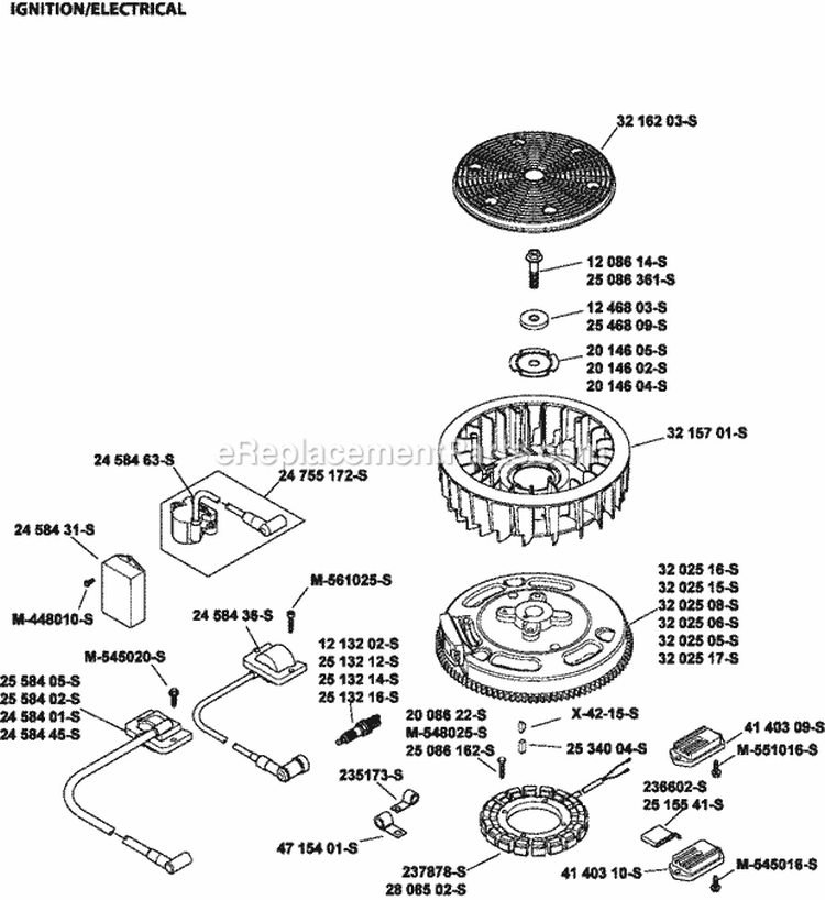 Page I Diagram and Parts List for SV715-0011  Kohler Engine