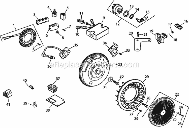 Page I Diagram and Parts List for TH16-52528  Kohler Engine