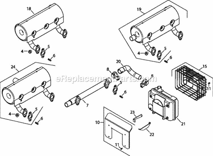 Page F Diagram and Parts List for TH18-54515  Kohler Engine