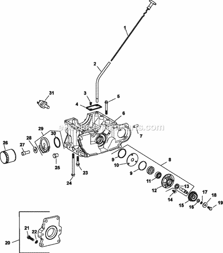 Page L Diagram and Parts List for TH18-54506  Kohler Engine