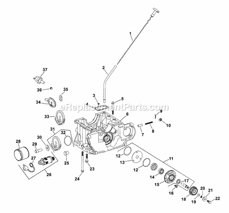 Page K Diagram and Parts List for TH18-54507  Kohler Engine