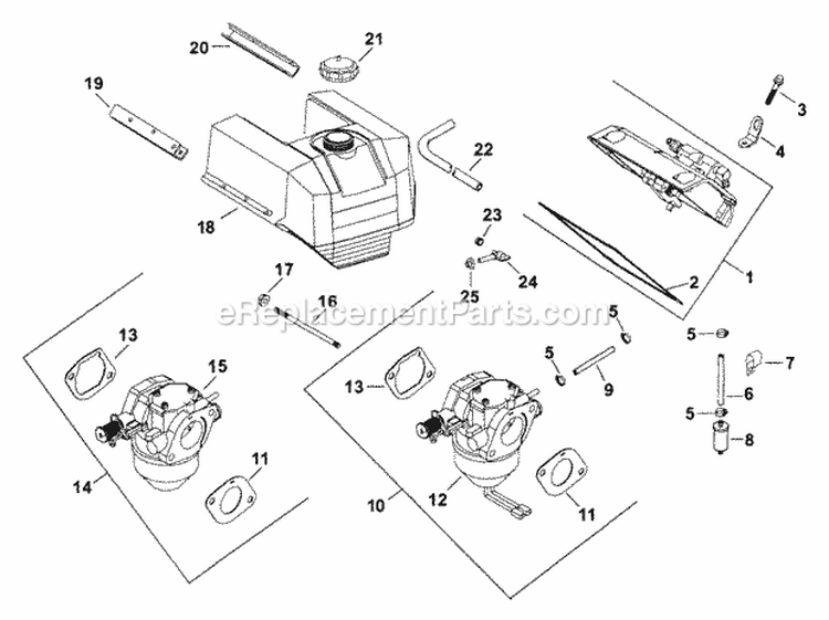 Page H Diagram and Parts List for TH16-52545  Kohler Engine
