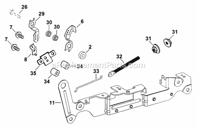 Page E Diagram and Parts List for TH18-54512  Kohler Engine