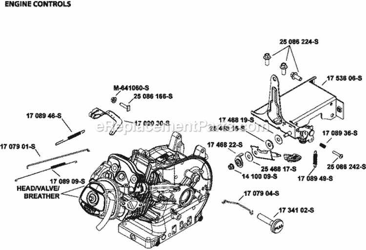 Page F Diagram and Parts List for WH208-0004  Kohler Engine