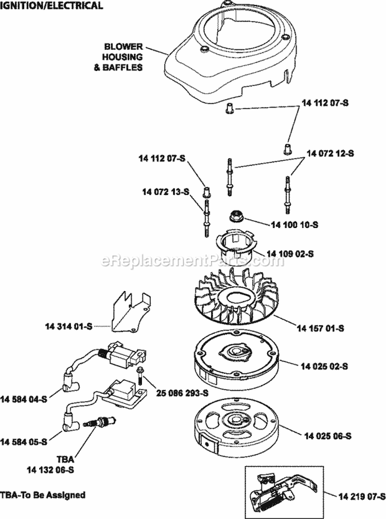 Page J Diagram and Parts List for XT149-0030  Kohler Engine