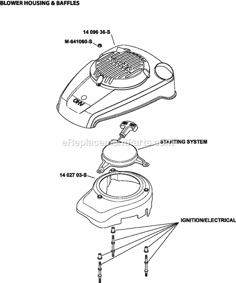 Page B Diagram and Parts List for XT149-0012  Kohler Engine