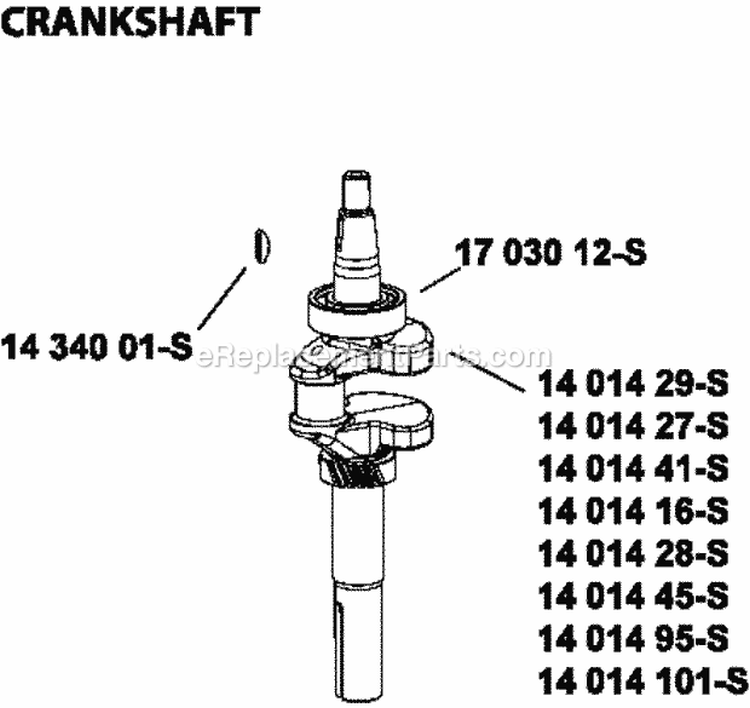 Page D Diagram and Parts List for XT149-0026  Kohler Engine