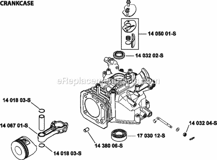Page C Diagram and Parts List for XT173-0031  Kohler Engine