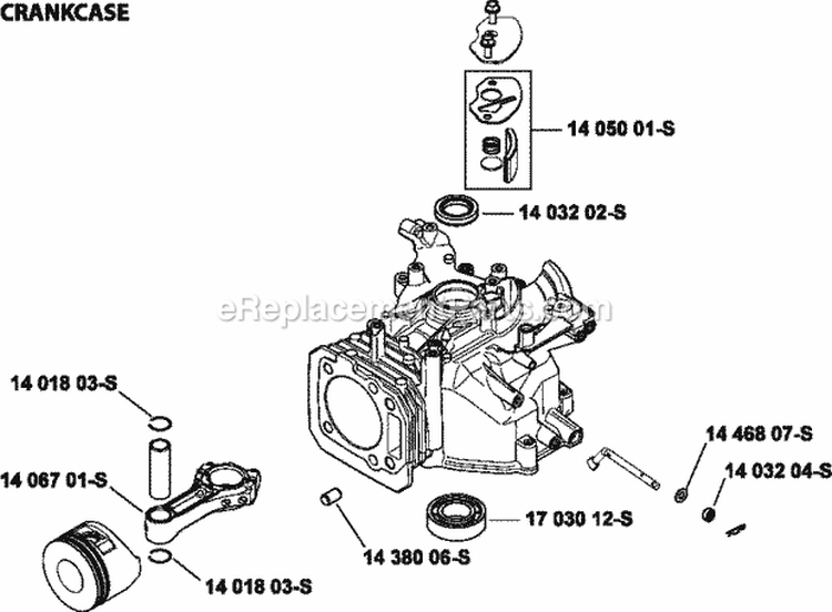 Page C Diagram and Parts List for XT173-0022  Kohler Engine