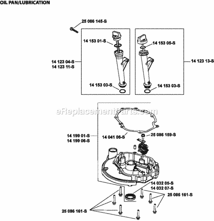 Page K Diagram and Parts List for XT173-0215  Kohler Engine