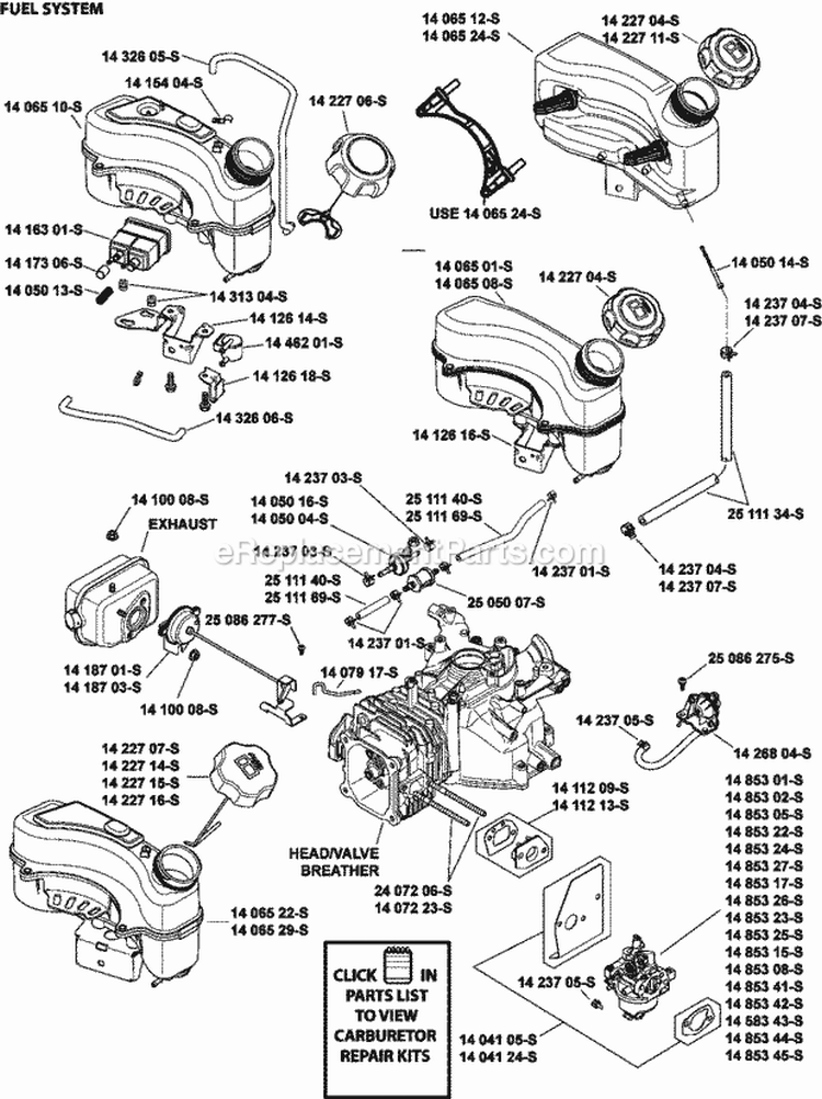 Page H Diagram and Parts List for XT173-0108  Kohler Engine