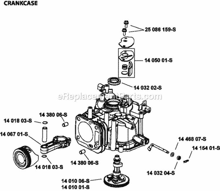 Page C Diagram and Parts List for XT173-3206  Kohler Engine