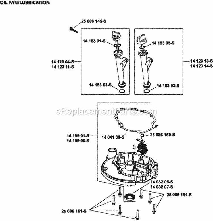 Page K Diagram and Parts List for XT173-0028  Kohler Engine
