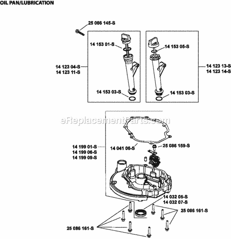 Page K Diagram and Parts List for XT173-0064  Kohler Engine