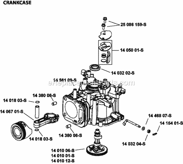Page C Diagram and Parts List for XT173-0064  Kohler Engine