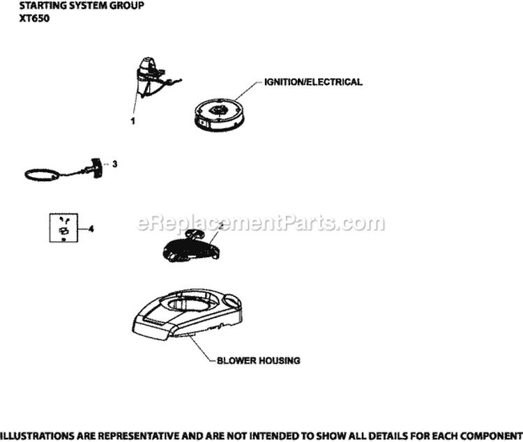 Page L Diagram and Parts List for XT650-2017  Kohler Engine